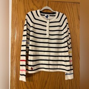 Just Madison Striped 1/4 Button-Up Sweater - NWOT - Size M (estimated)
